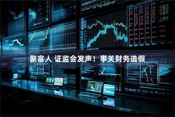 聚富人 证监会发声！事关财务造假